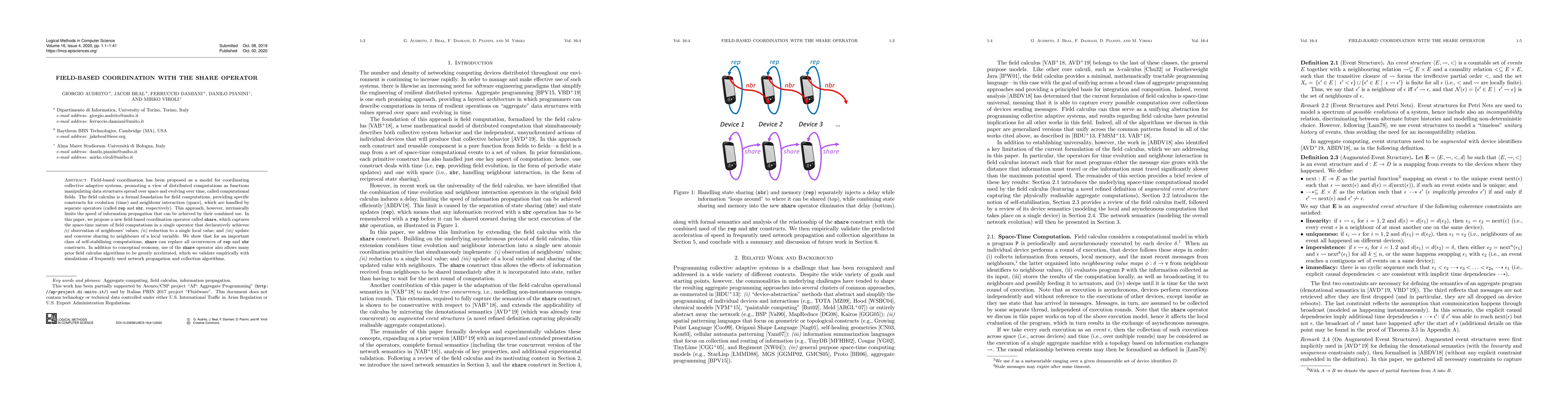 Thumbnail for Field-based Coordination with the Share Operator