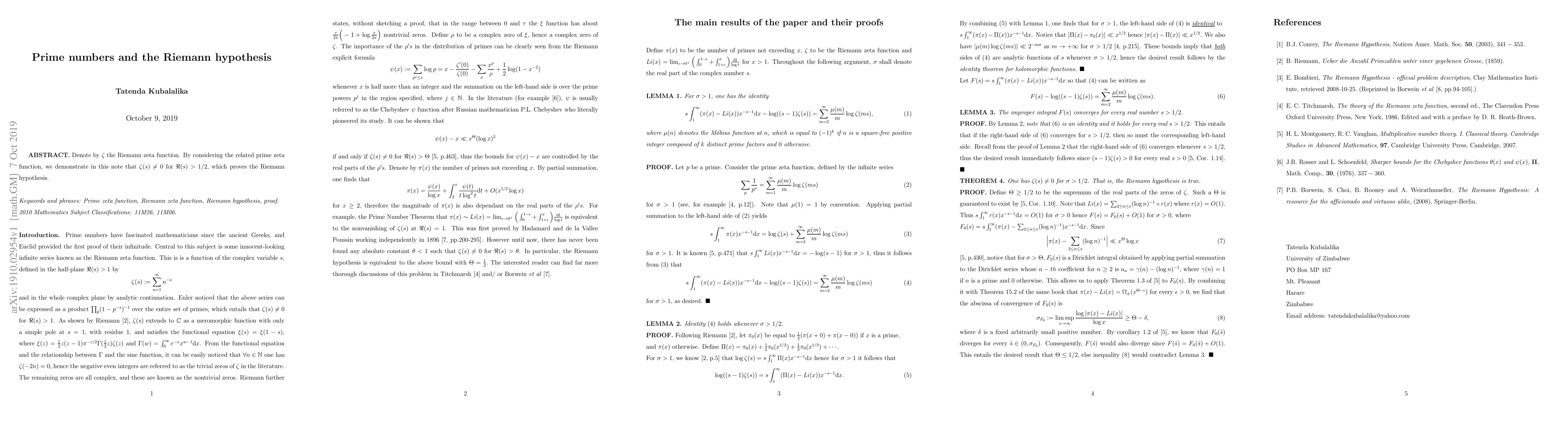 Thumbnail for On the prime zeta function and the Riemann hypothesis