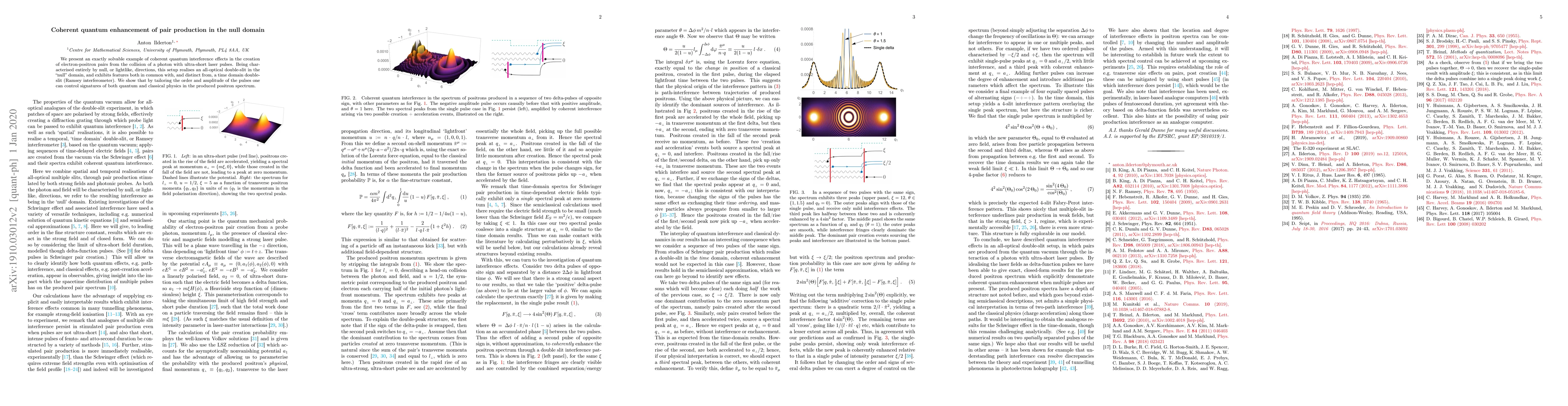 Thumbnail for Coherent quantum enhancement of pair production in the null domain