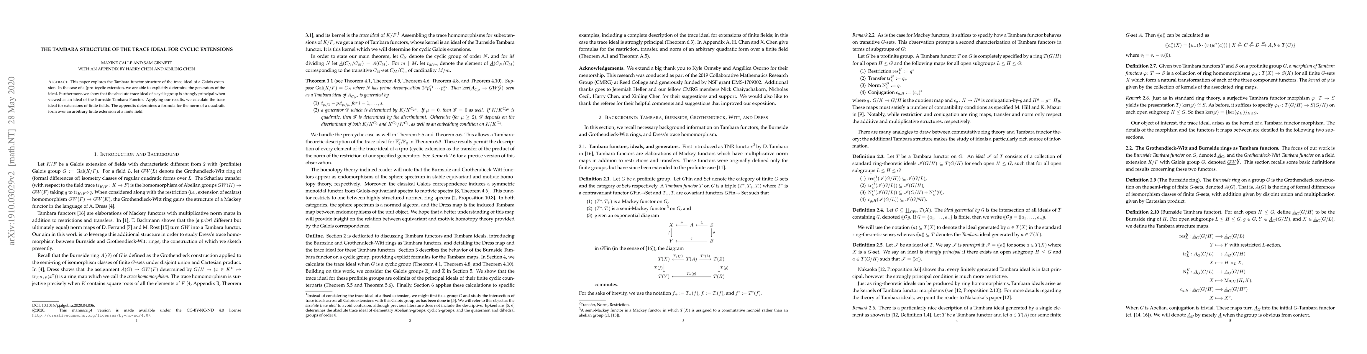 Thumbnail for The Tambara Structure of the Trace Ideal for Cyclic Extensions