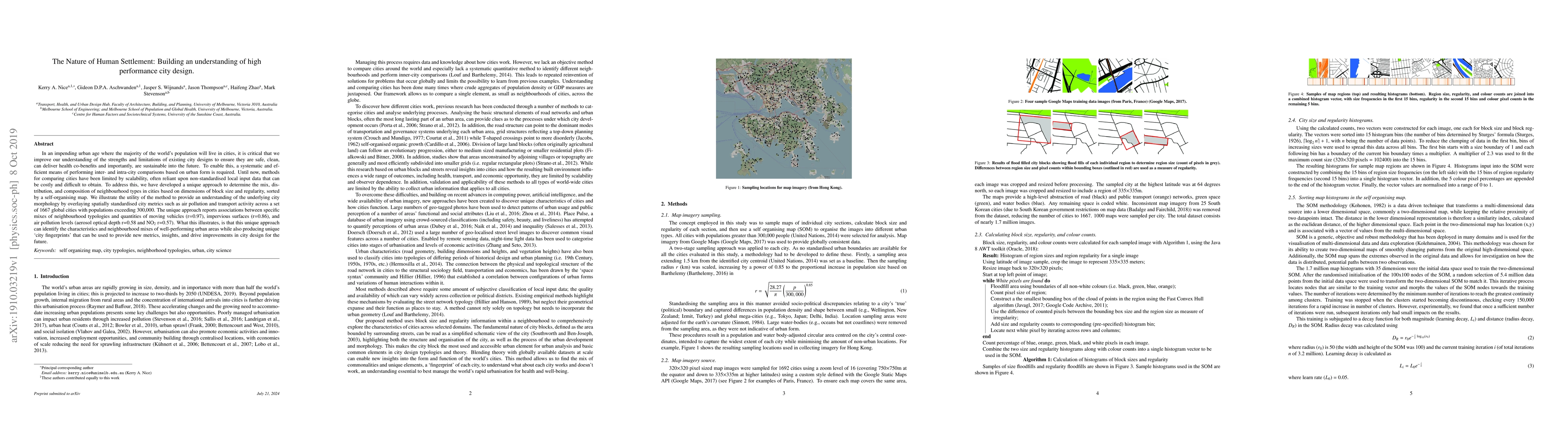 Thumbnail for The Nature of Human Settlement: Building an understanding of high
  performance city design