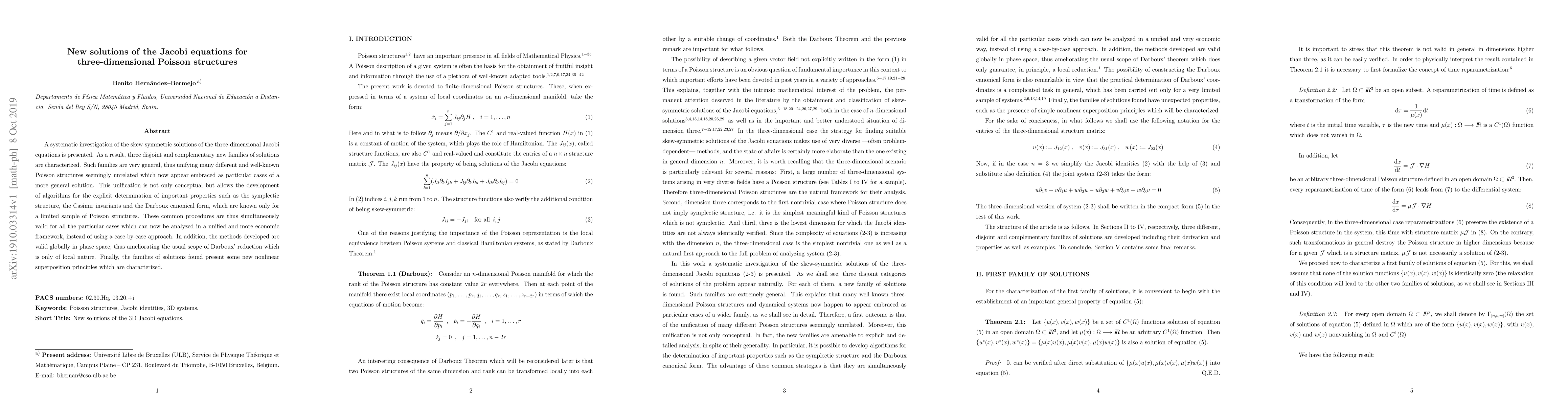 Thumbnail for New solutions of the Jacobi equations for three-dimensional Poisson
  structures