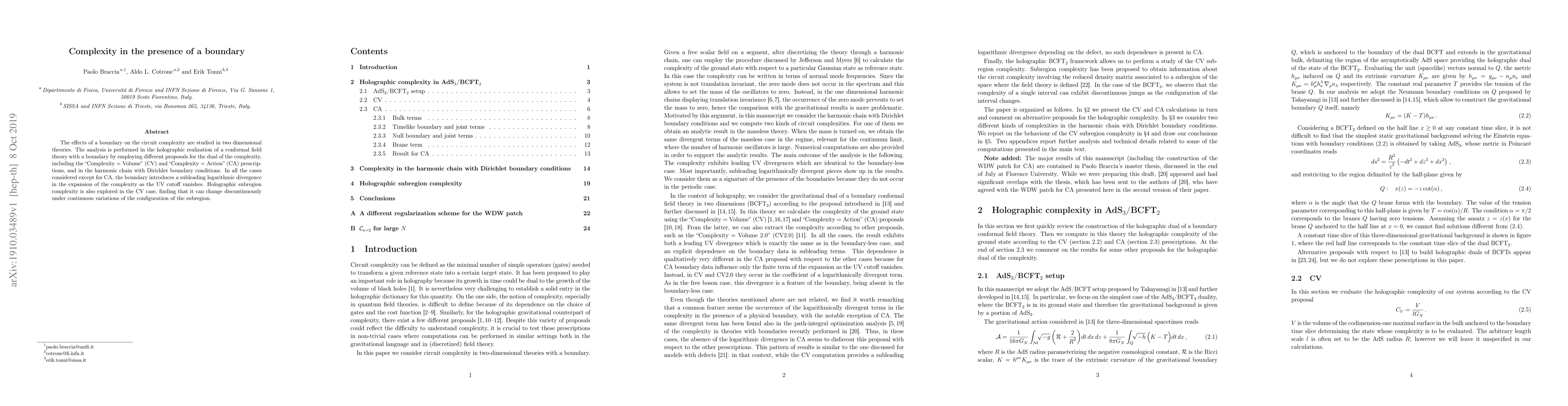 Thumbnail for Complexity in the presence of a boundary