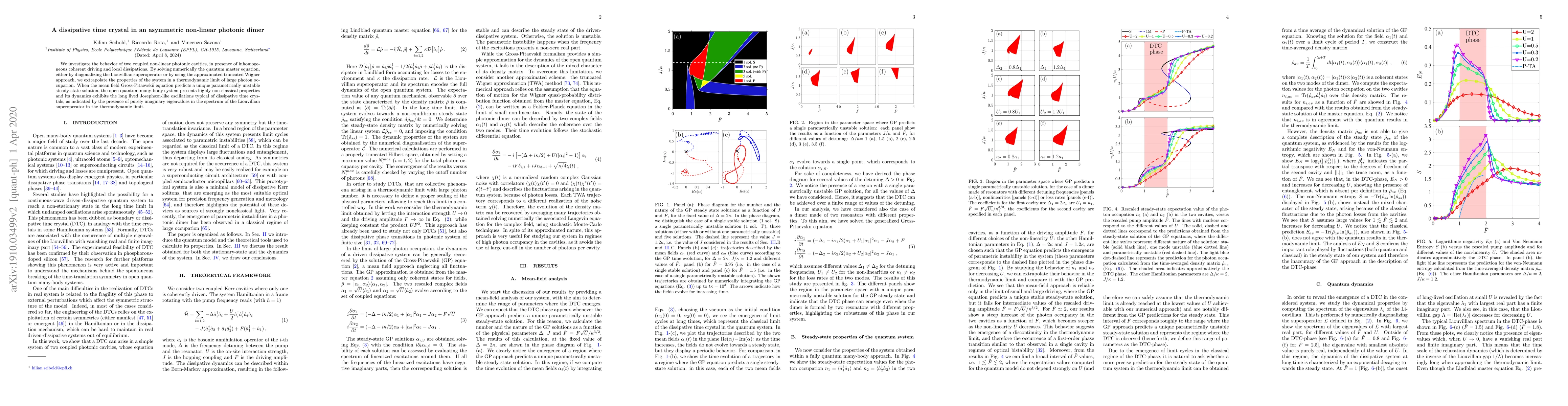 Thumbnail for A dissipative time crystal in an asymmetric non-linear photonic dimer