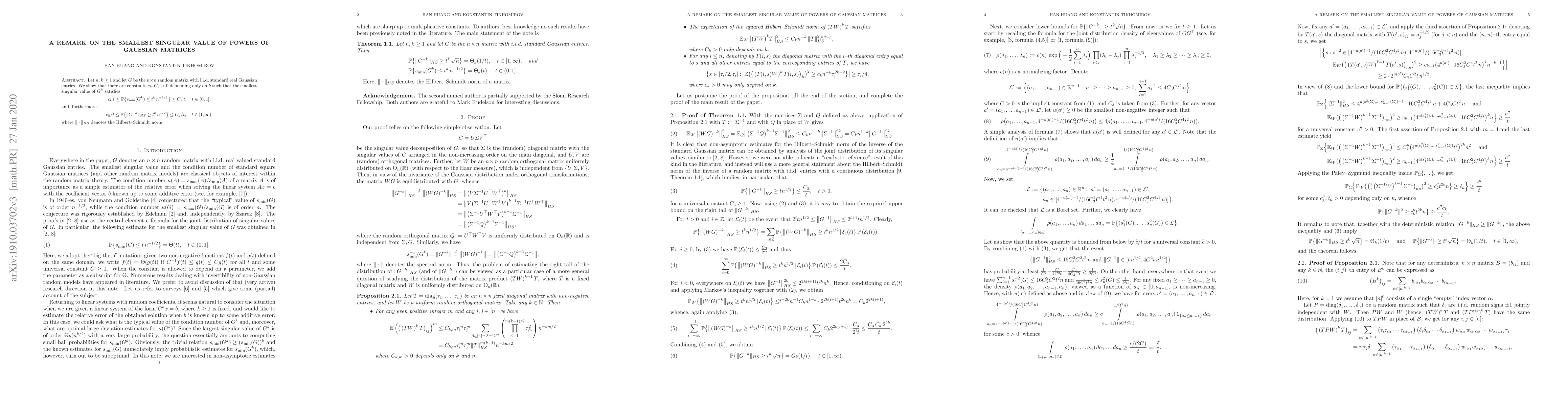 Thumbnail for A remark on the smallest singular value of powers of Gaussian matrices