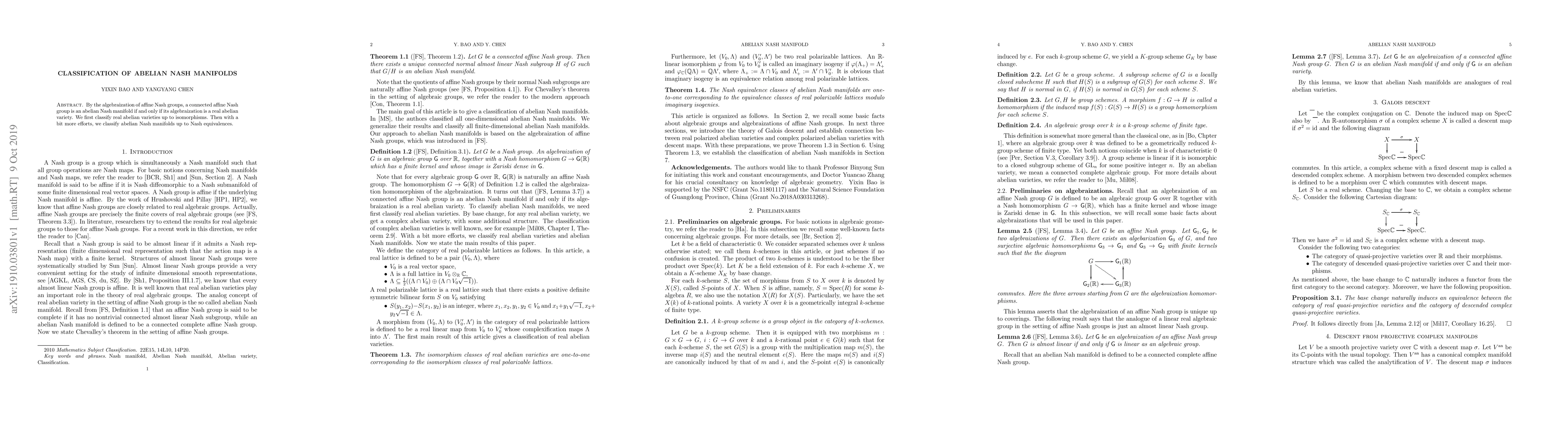 Thumbnail for Classification of abelian Nash manifolds