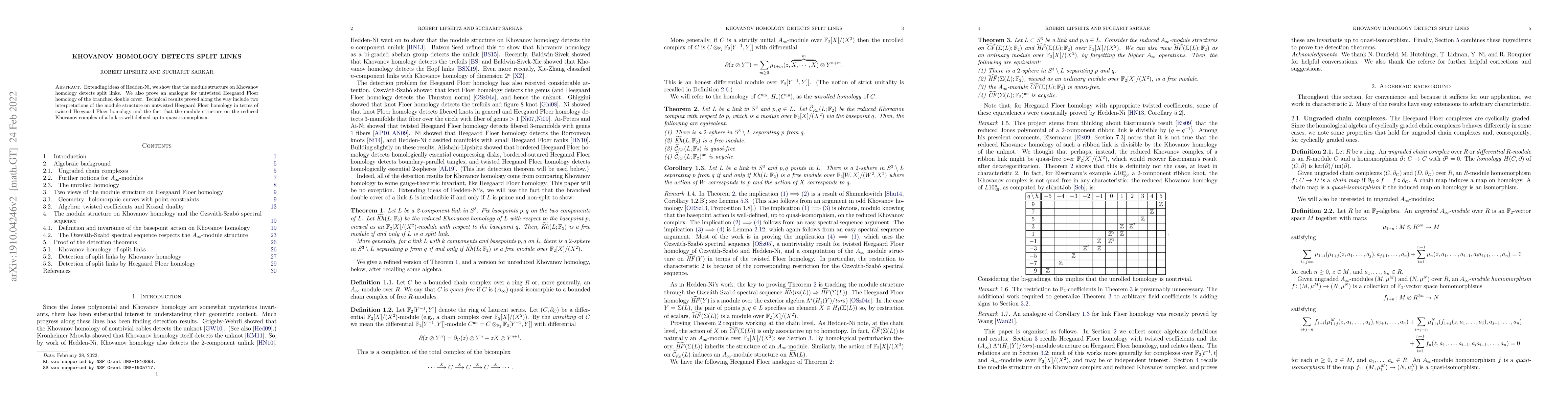 Thumbnail for Khovanov homology detects split links