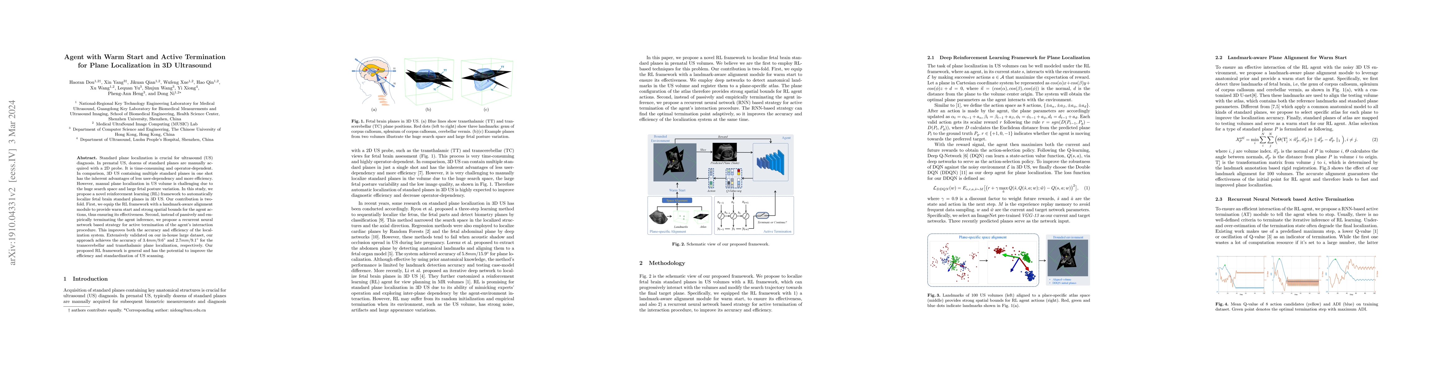 Thumbnail for Agent with Warm Start and Active Termination for Plane Localization in
  3D Ultrasound