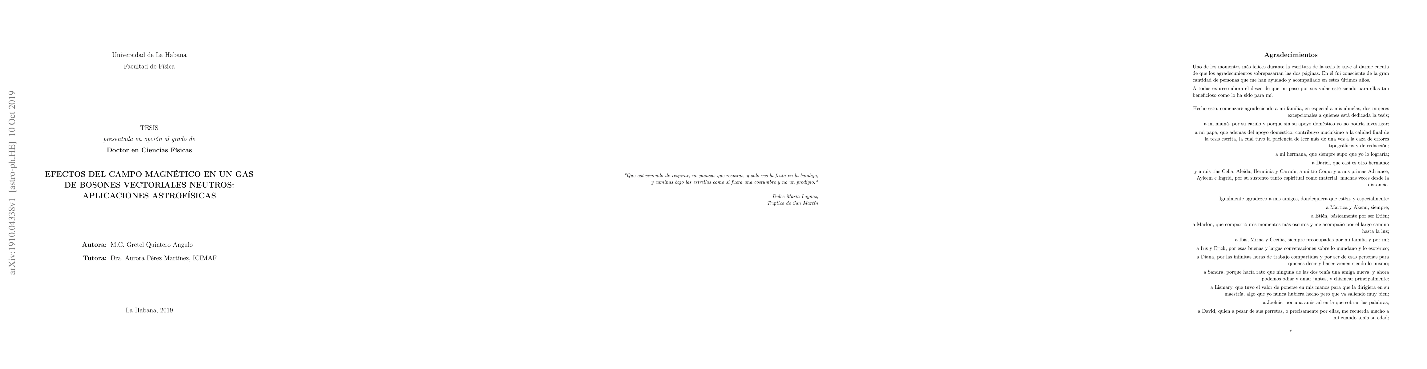 Thumbnail for Efectos del campo magn\'etico en un gas de bosones vectoriales neutros:
  aplicaciones astrof\'isicas