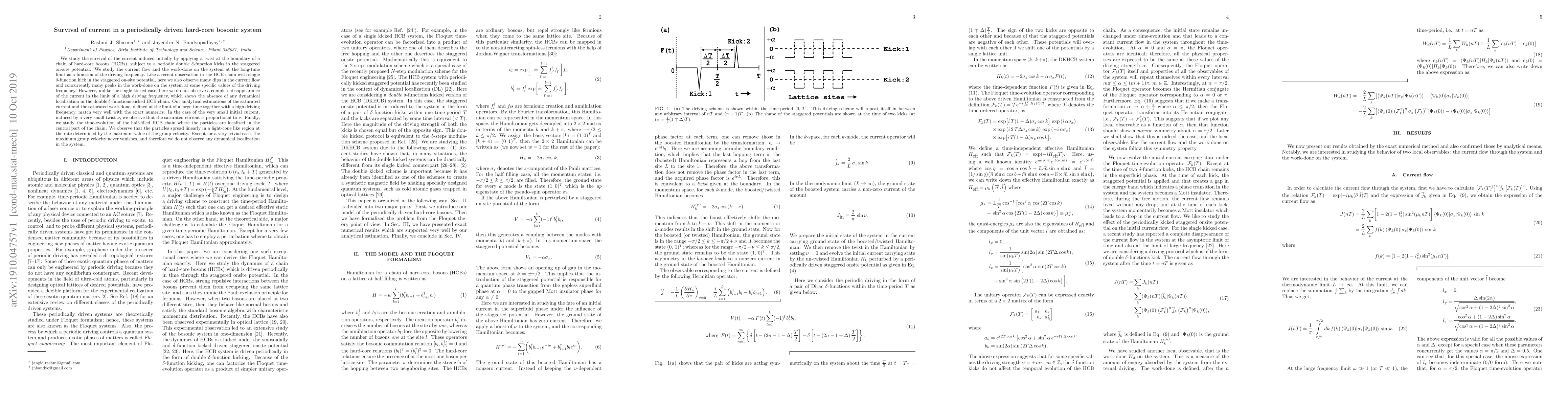 Thumbnail for Survival of current in a periodically driven hard-core bosonic system