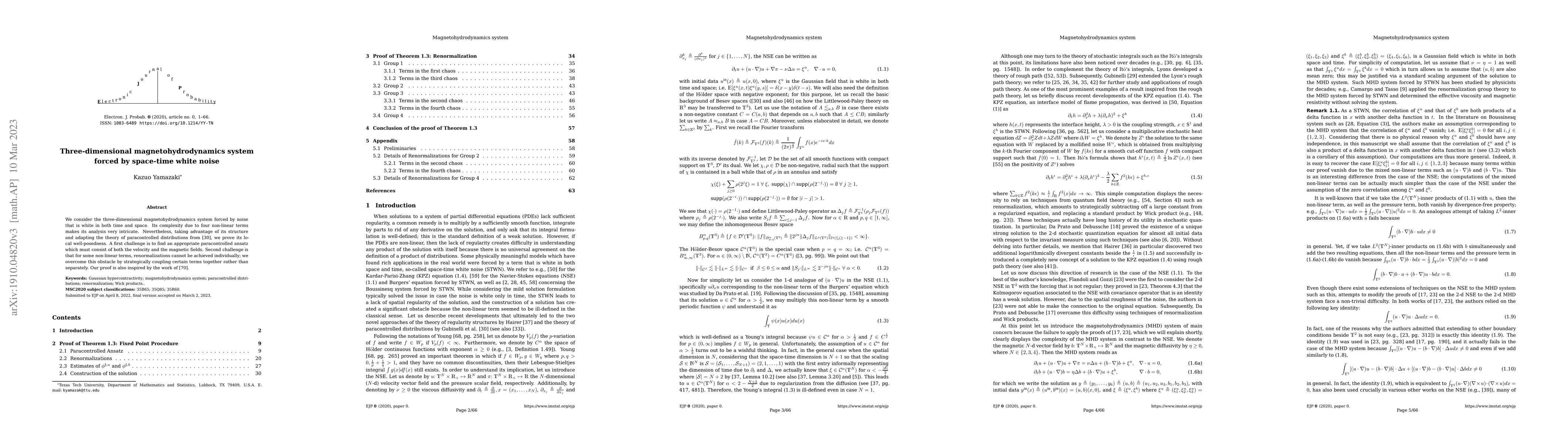 Thumbnail for Three-dimensional magnetohydrodynamics system forced by space-time white
  noise