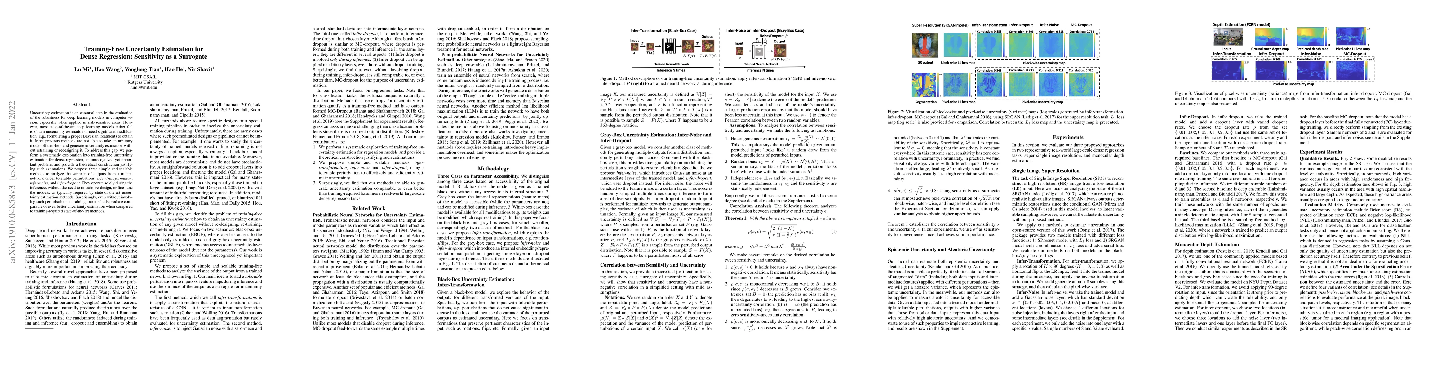 Thumbnail for Training-Free Uncertainty Estimation for Dense Regression: Sensitivity
  as a Surrogate