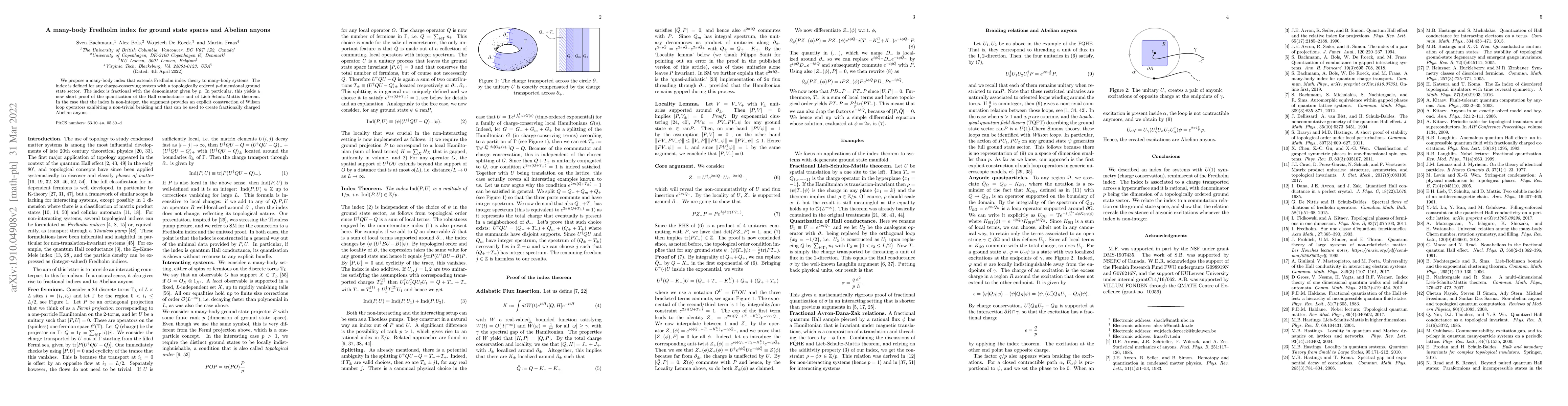 Thumbnail for A many-body Fredholm index for ground state spaces and Abelian anyons