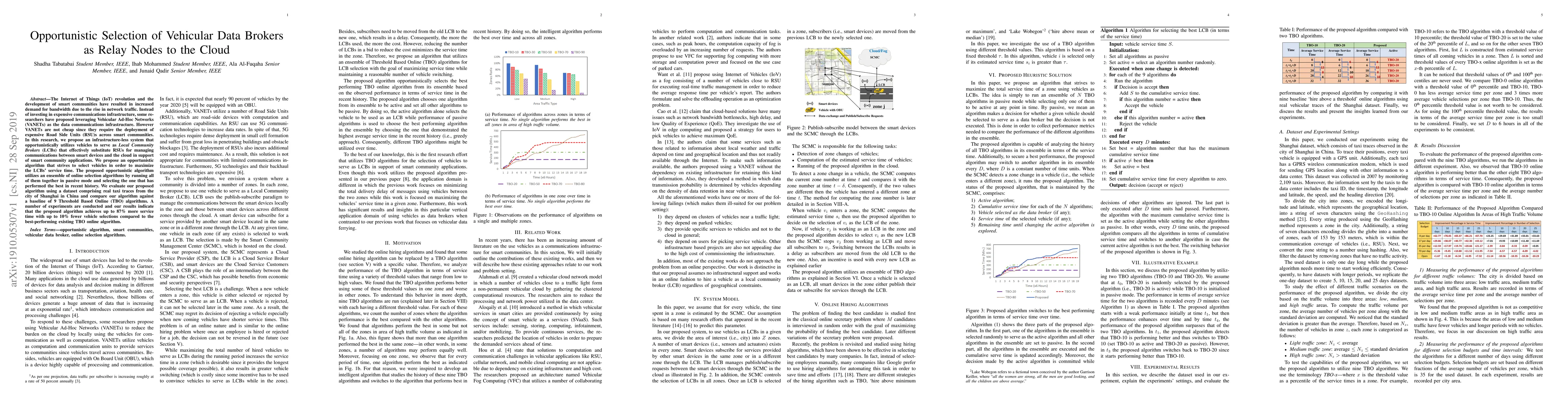 Thumbnail for Opportunistic Selection of Vehicular Data Brokers as Relay Nodes to the
  Cloud
