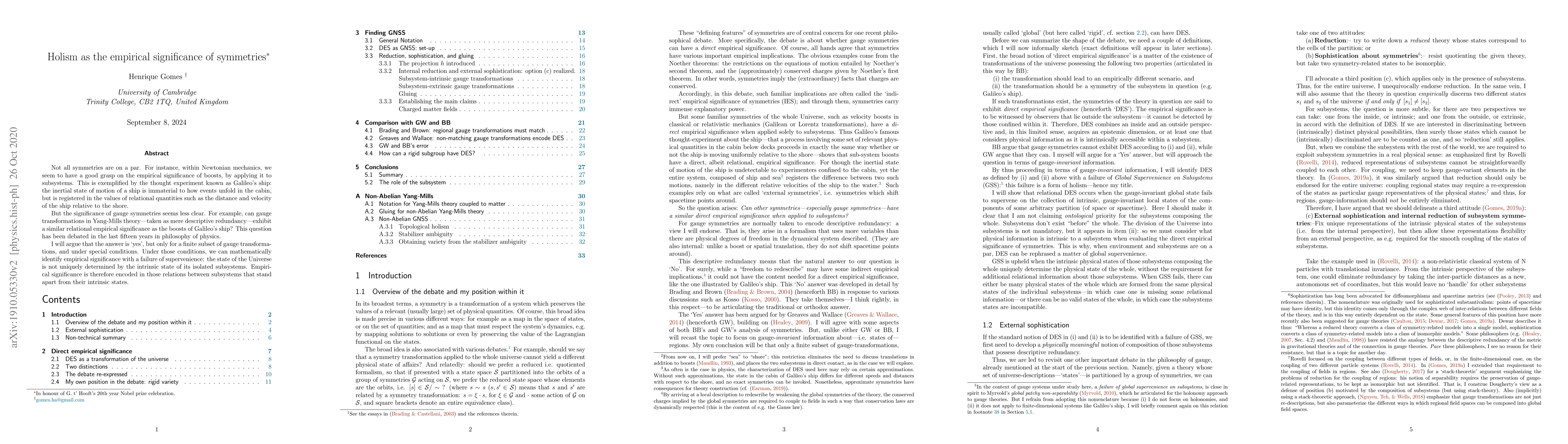 Thumbnail for Holism as the significance of gauge symmetries