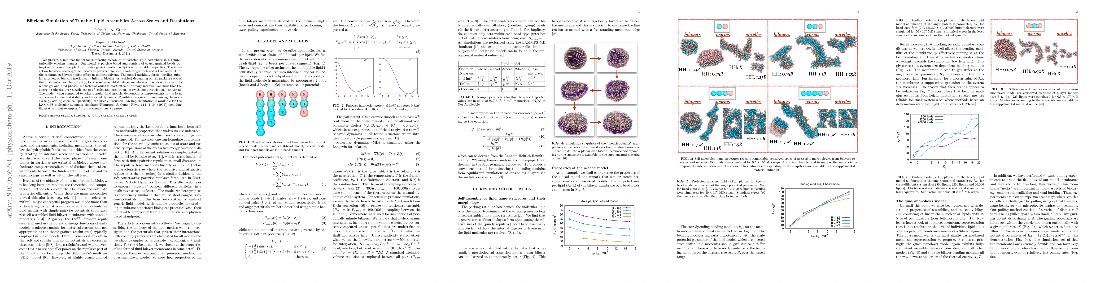 Thumbnail for Efficient Simulation of Tunable Lipid Assemblies Across Scales and
  Resolutions