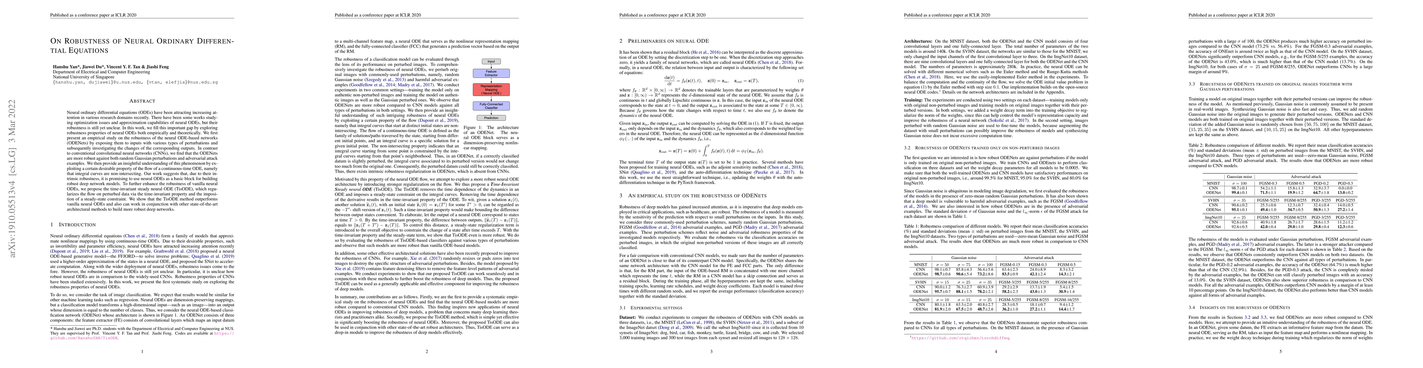 Thumbnail for On Robustness of Neural Ordinary Differential Equations
