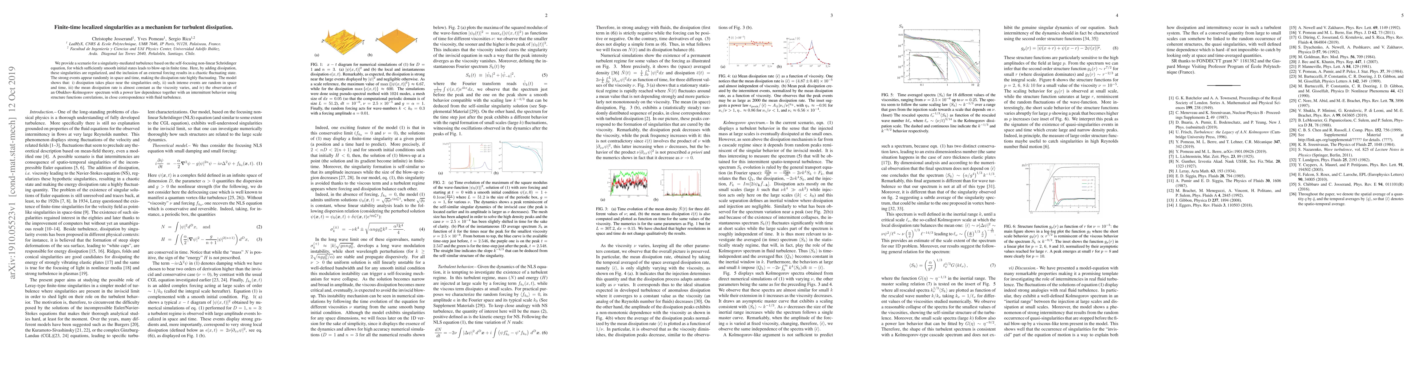 Thumbnail for Finite-time localized singularities as a mechanism for turbulent
  dissipation