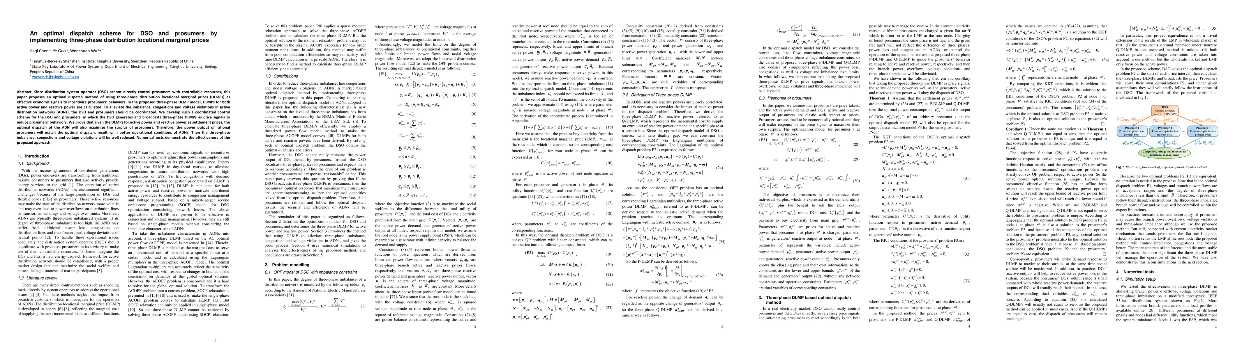 Thumbnail for An optimal dispatch scheme for DSO and prosumers by implementing
  three-phase distribution locational marginal prices