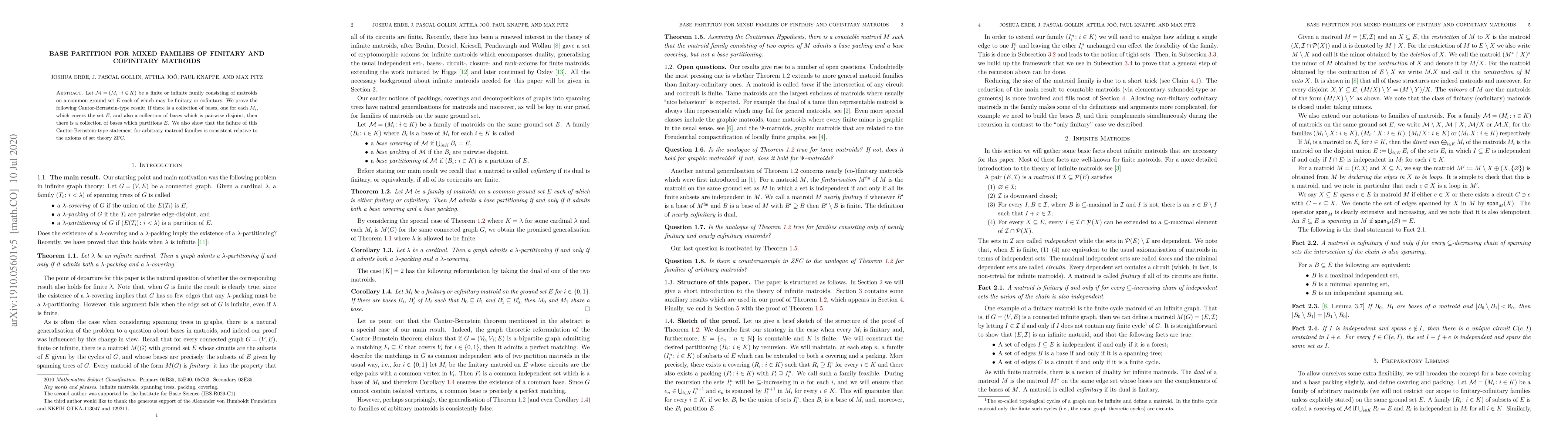 Thumbnail for Base partition for mixed families of finitary and cofinitary matroids