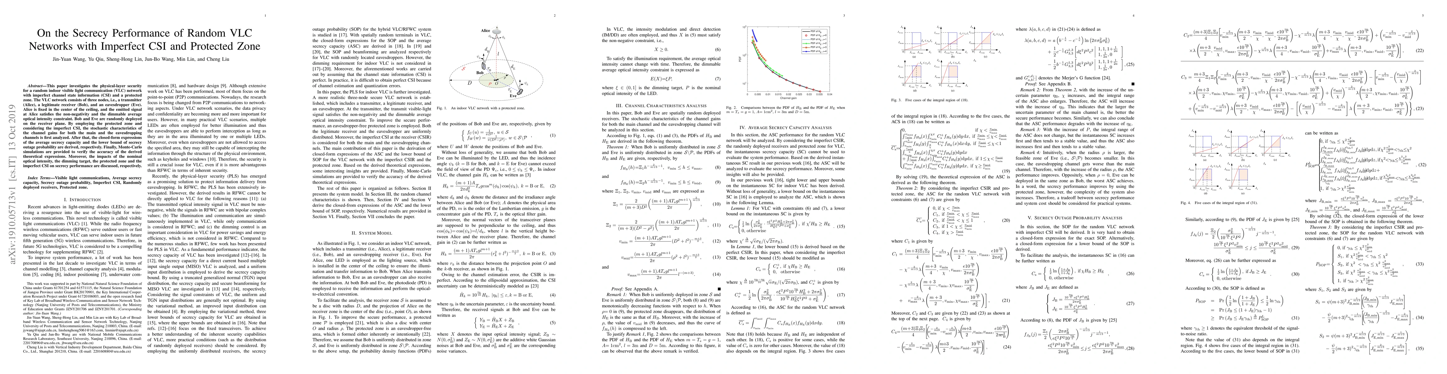 Thumbnail for On the Secrecy Performance of Random VLC Networks with Imperfect CSI and
  Protected Zone