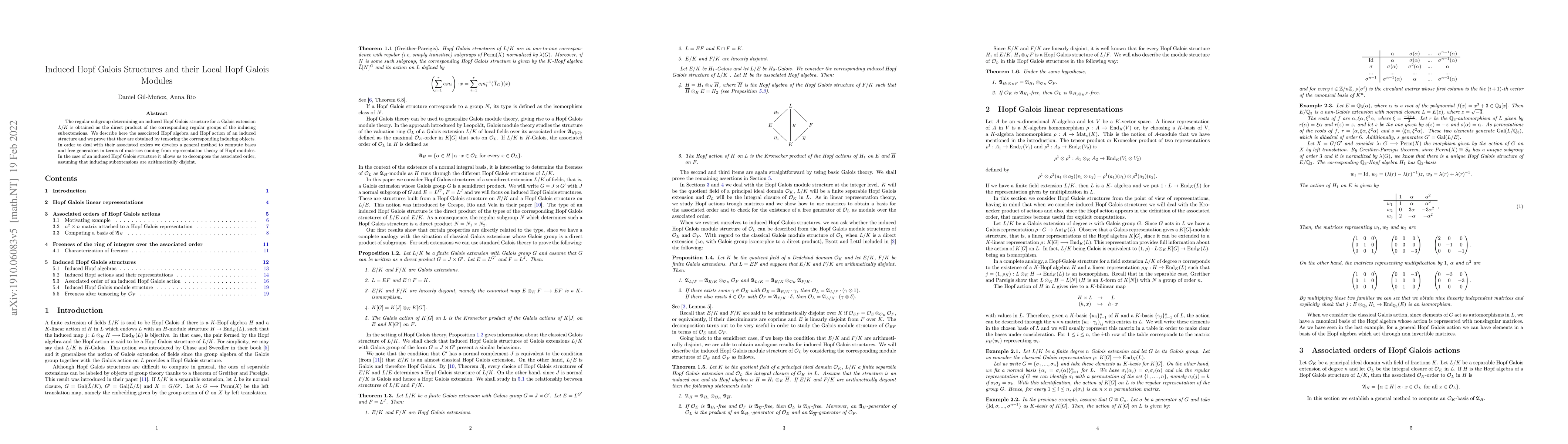 Thumbnail for Induced Hopf Galois Structures and their Local Hopf Galois Modules