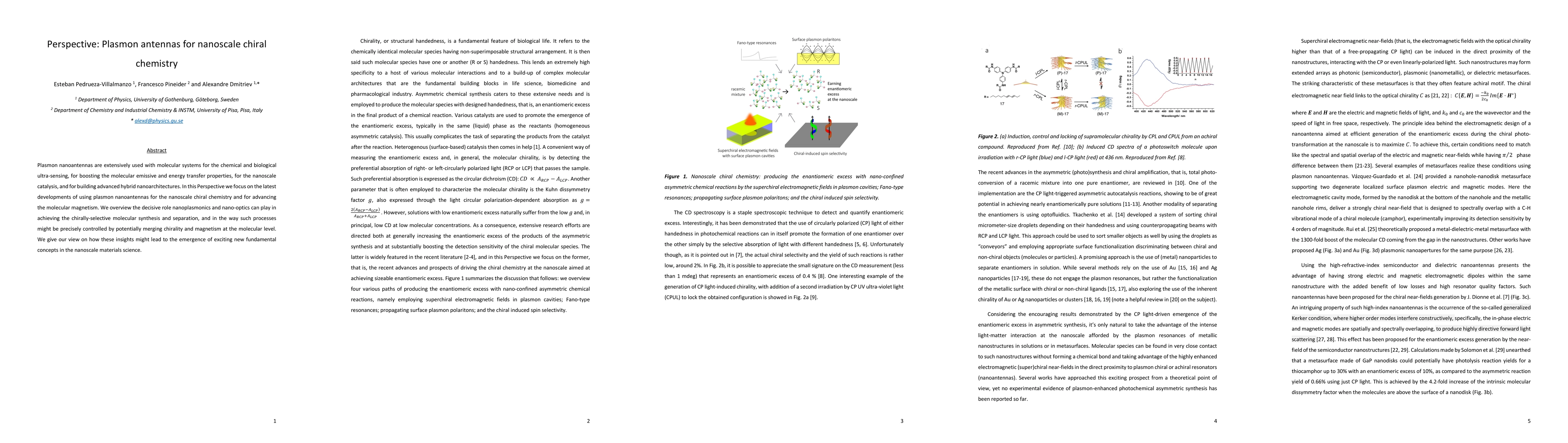 Thumbnail for Perspective: Plasmon antennas for nanoscale chiral chemistry