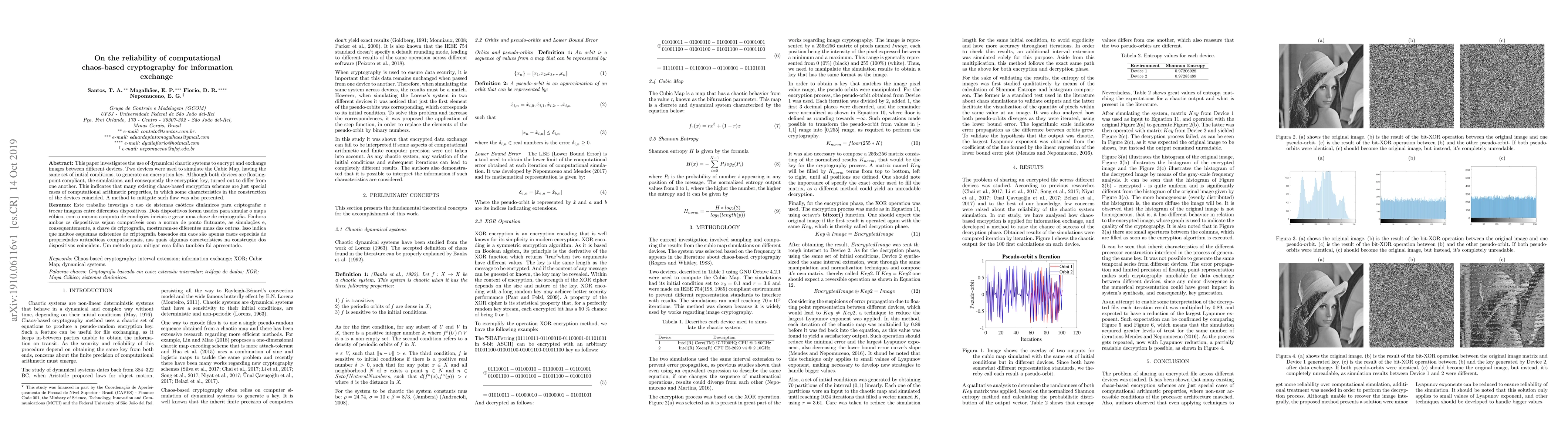Thumbnail for On the reliability of computational chaos-based cryptography for
  information exchange