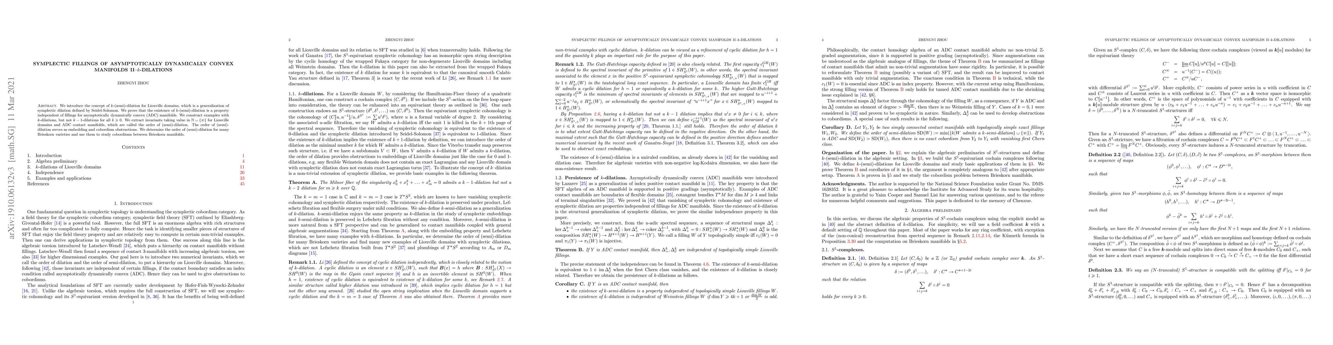Thumbnail for Symplectic fillings of asymptotically dynamically convex manifolds
  II--$k$-dilations