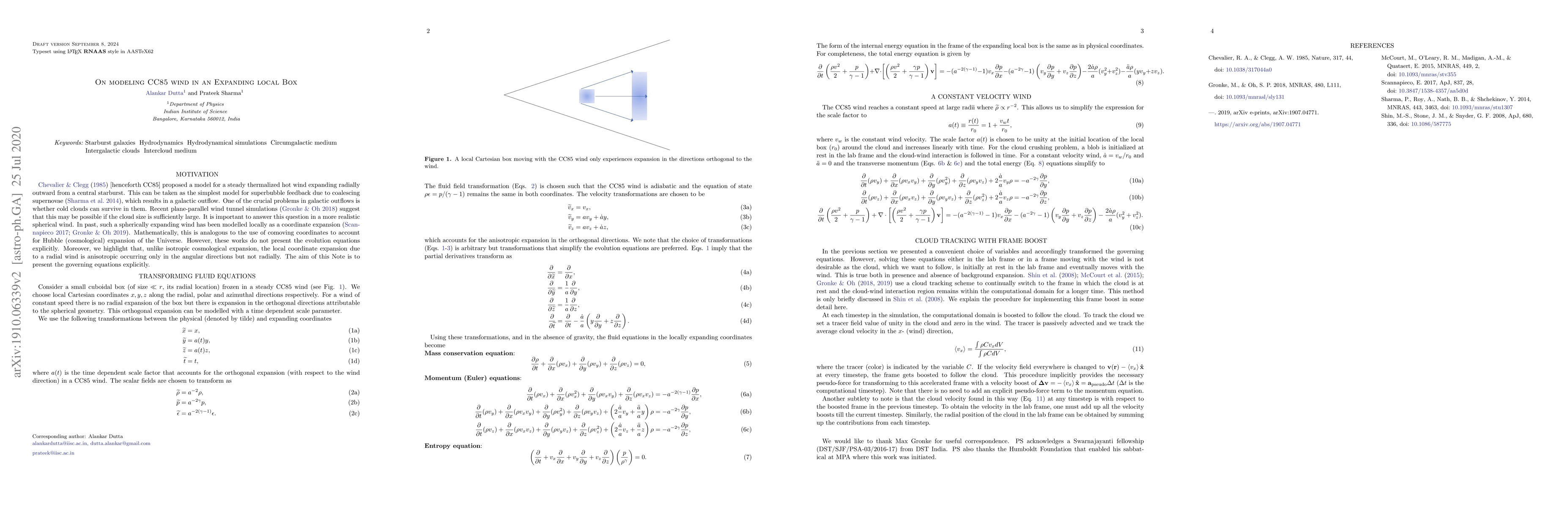 Thumbnail for On modelling CC85 wind in an expanding local box