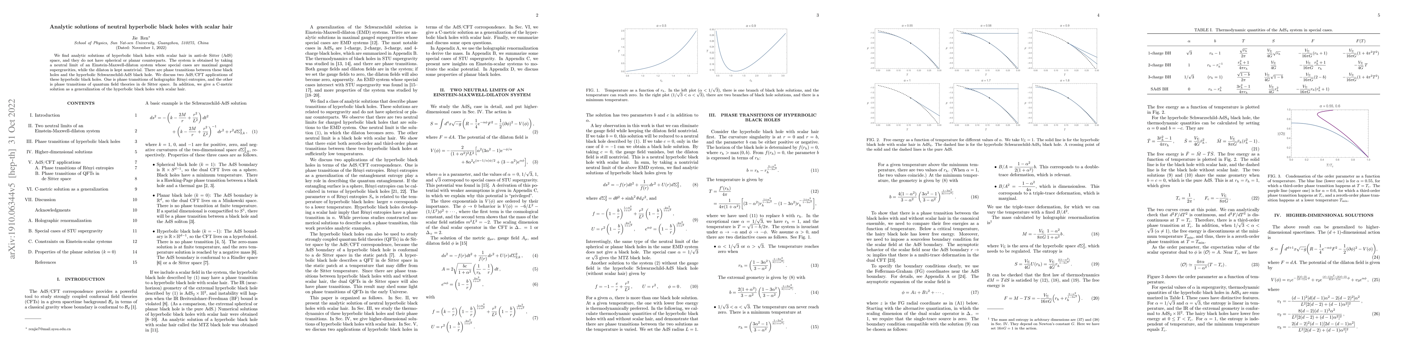 Thumbnail for Analytic solutions of neutral hyperbolic black holes with scalar hair