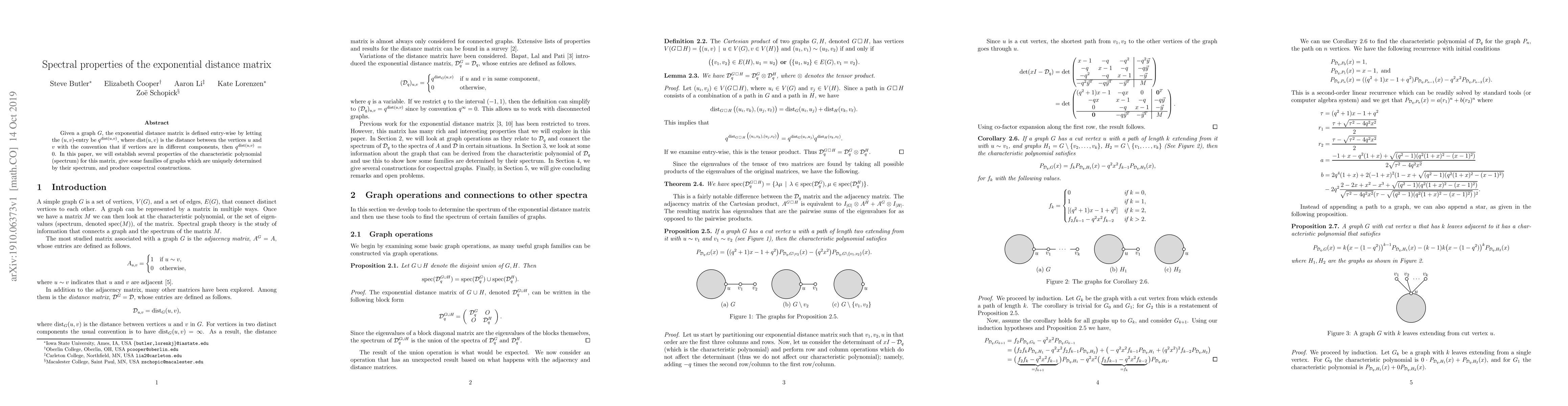 Thumbnail for Spectral properties of the exponential distance matrix