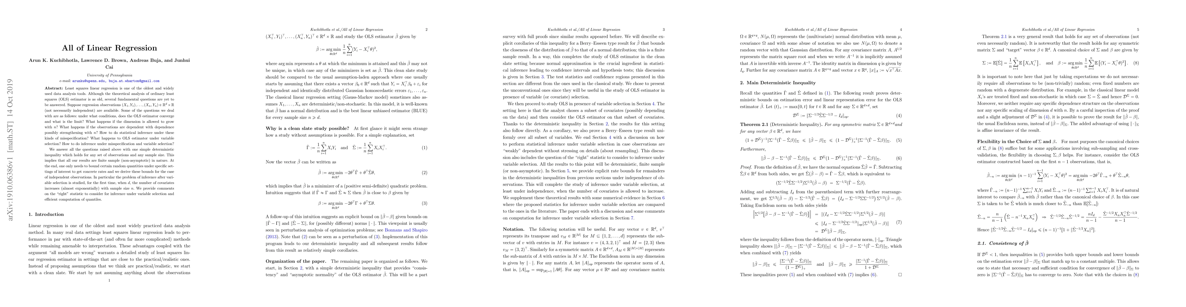 Thumbnail for All of Linear Regression