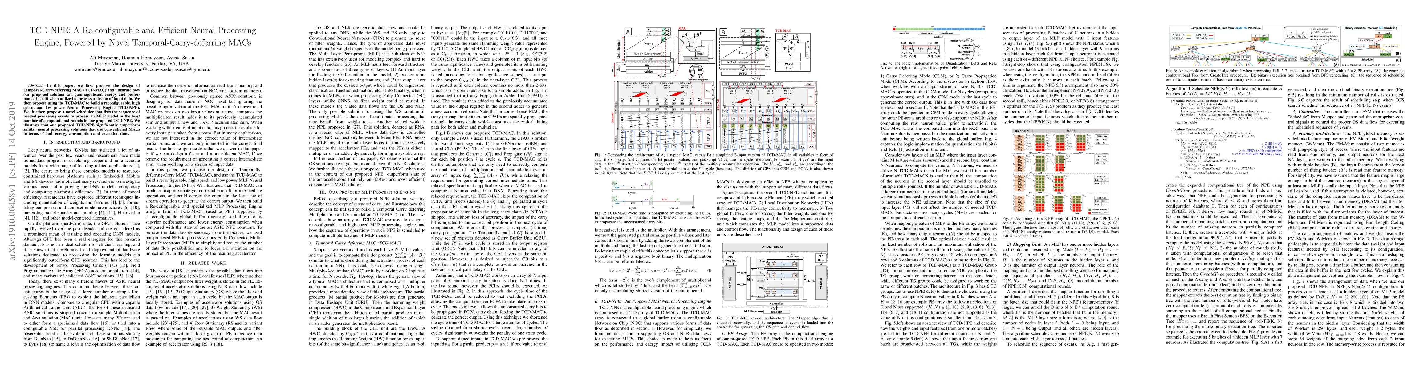 Thumbnail for TCD-NPE: A Re-configurable and Efficient Neural Processing Engine,
  Powered by Novel Temporal-Carry-deferring MACs