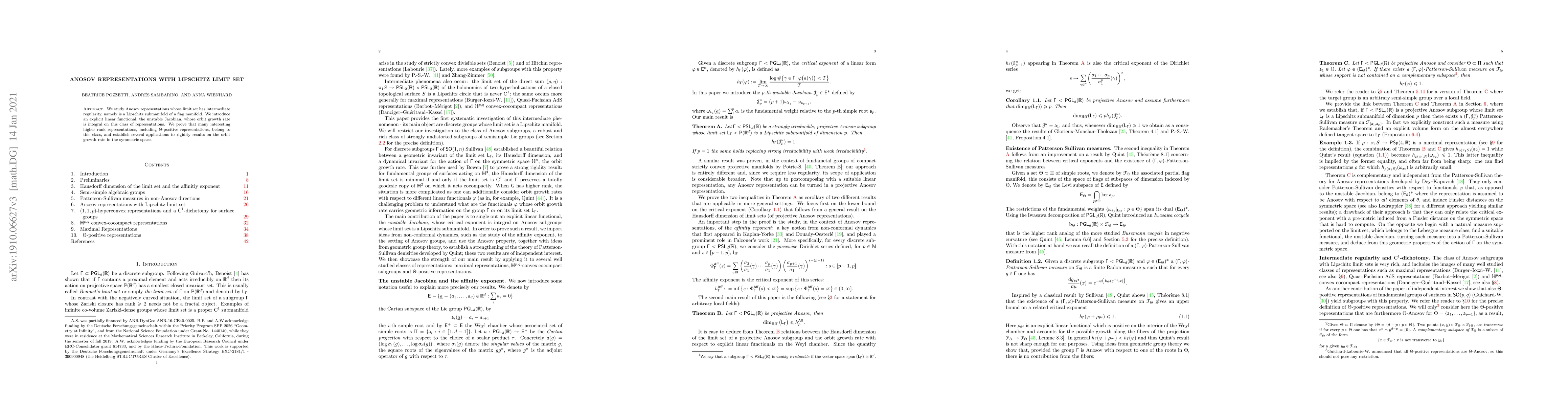 Thumbnail for Anosov representations with Lipschitz limit set