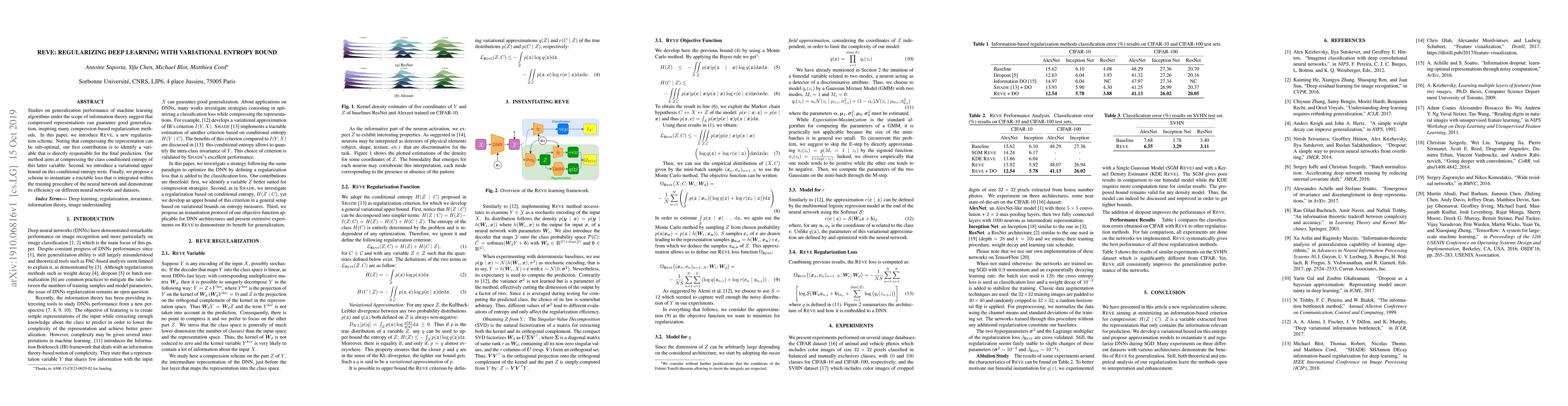 Thumbnail for REVE: Regularizing Deep Learning with Variational Entropy Bound