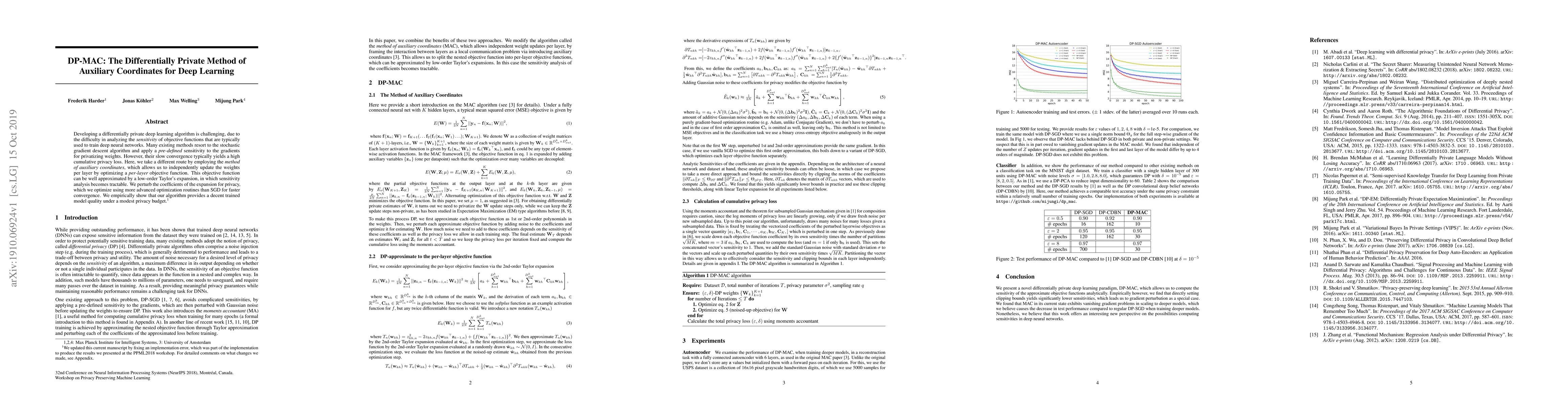 Thumbnail for DP-MAC: The Differentially Private Method of Auxiliary Coordinates for
  Deep Learning