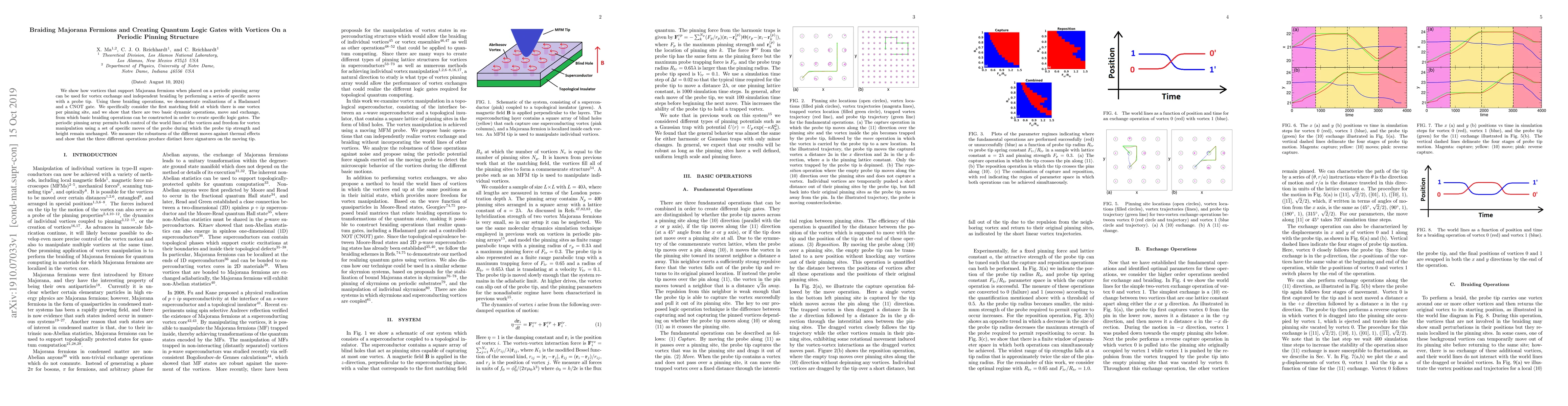 Thumbnail for Braiding Majorana Fermions and Creating Quantum Logic Gates with
  Vortices on a Periodic Pinning Structure