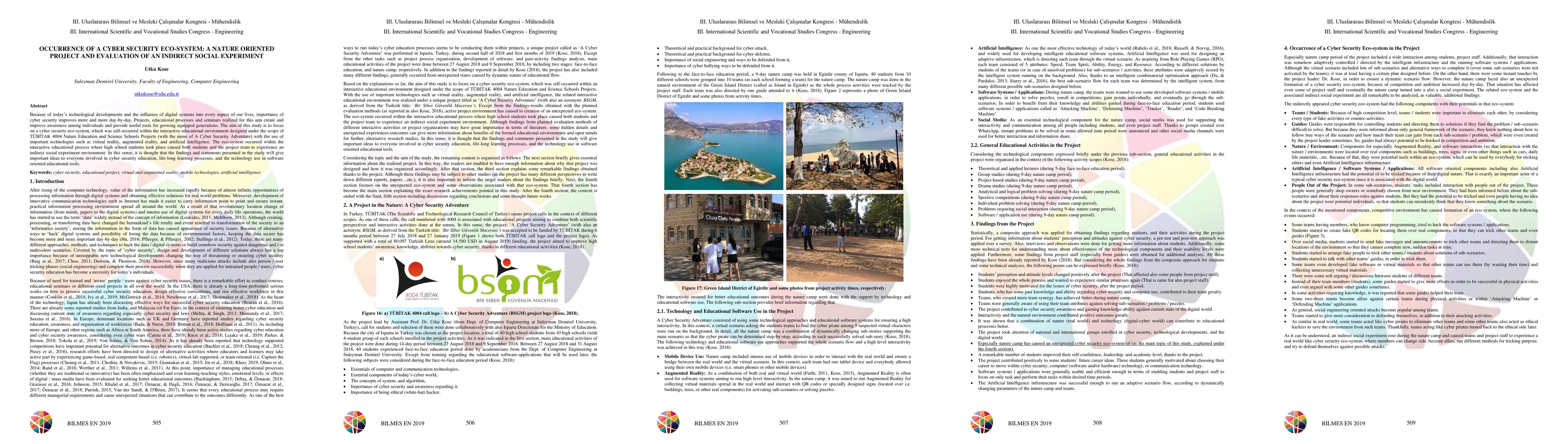 Thumbnail for Occurence of A Cyber Security Eco-System: A Nature Oriented Project and
  Evaluation of An Indirect Social Experiment