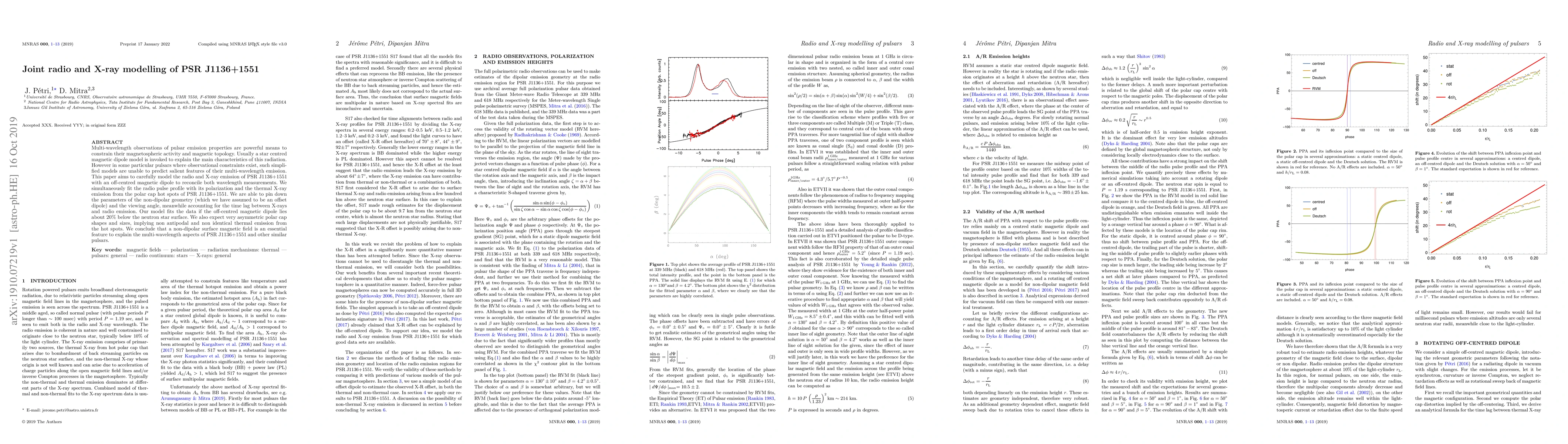 Thumbnail for Joint radio and X-ray modelling of PSR~J1136+1551