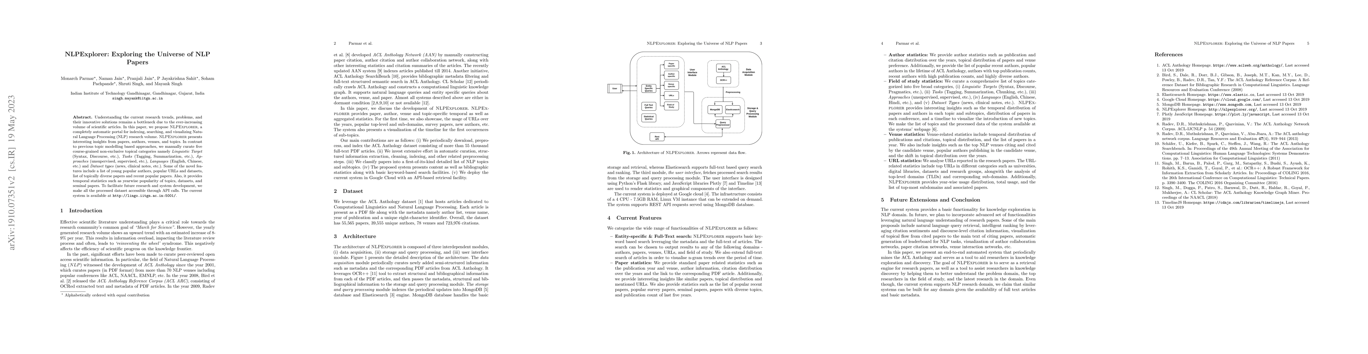 Thumbnail for NLPExplorer: Exploring the Universe of NLP Papers