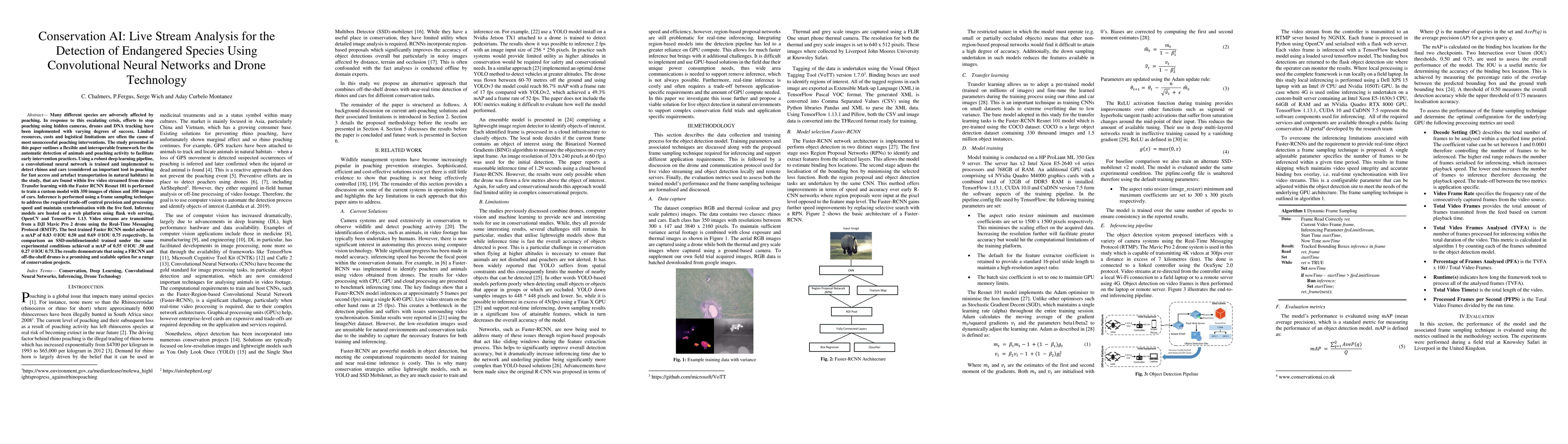 Thumbnail for Conservation AI: Live Stream Analysis for the Detection of Endangered
  Species Using Convolutional Neural Networks and Drone Technology