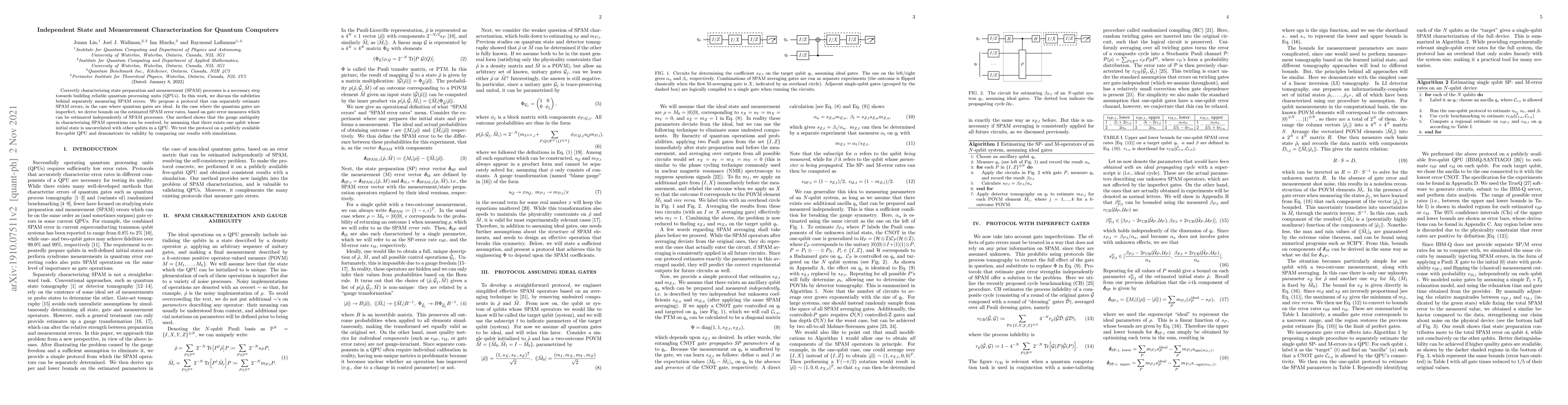 Thumbnail for Independent State and Measurement Characterization for Quantum Computers