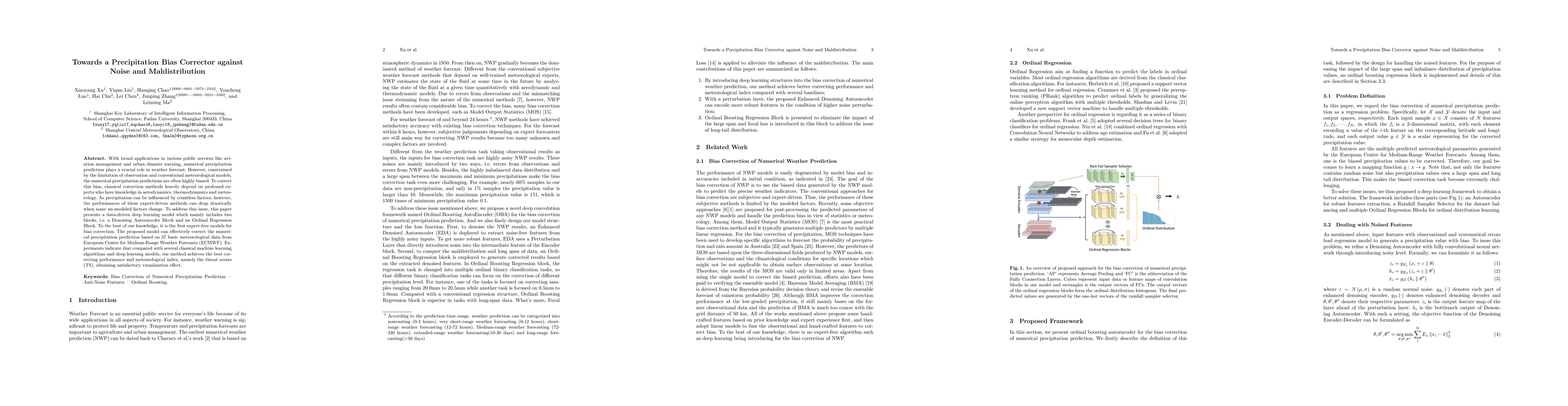 Thumbnail for Towards a Precipitation Bias Corrector against Noise and Maldistribution