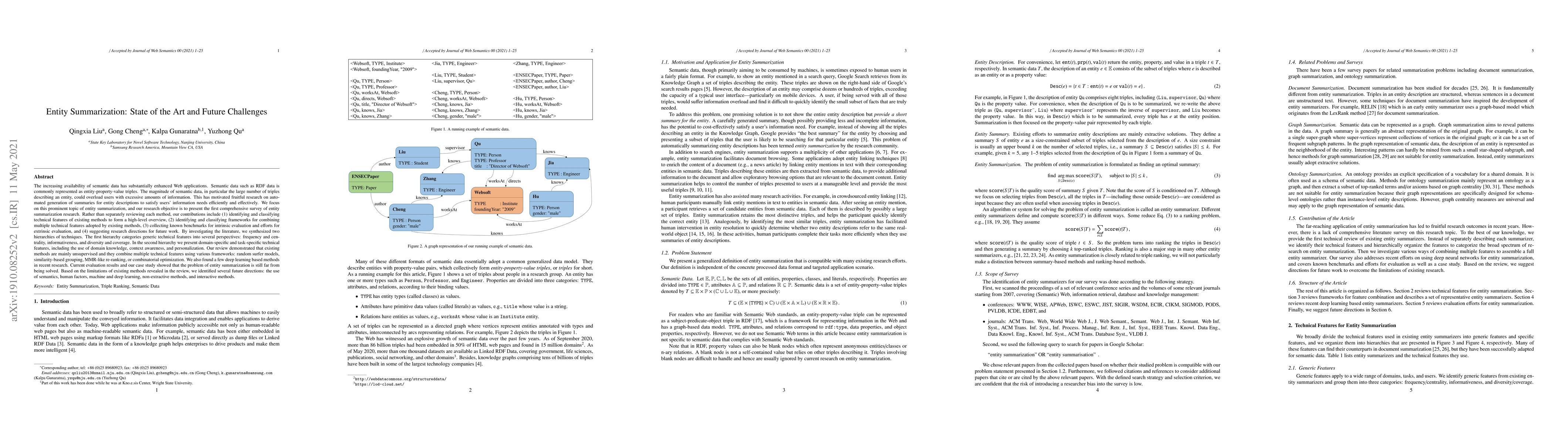 Thumbnail for Entity Summarization: State of the Art and Future Challenges