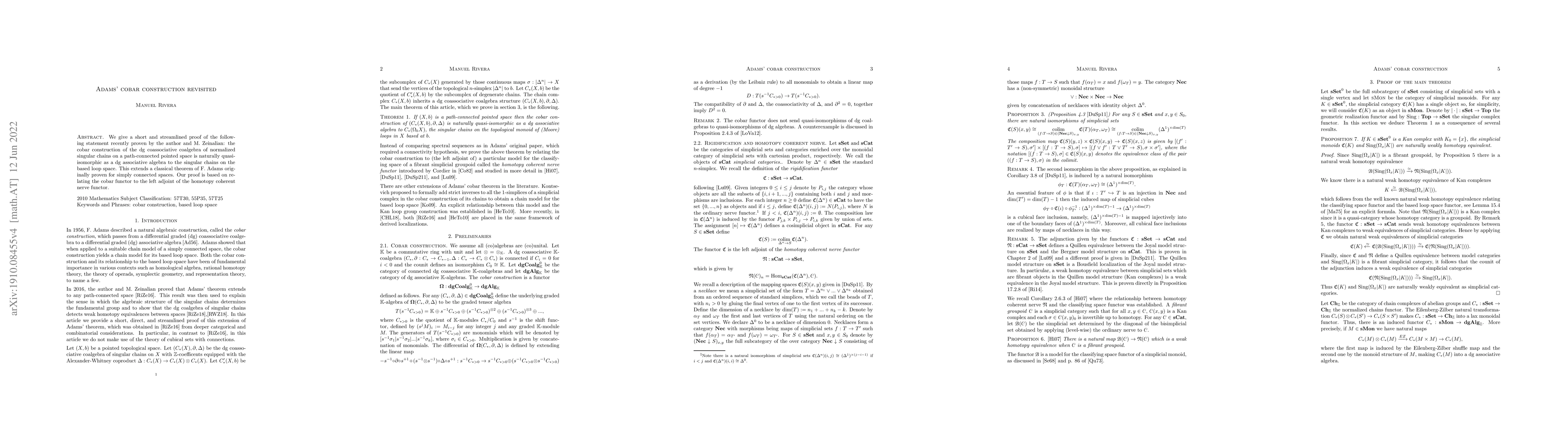Thumbnail for Adams' cobar construction revisited