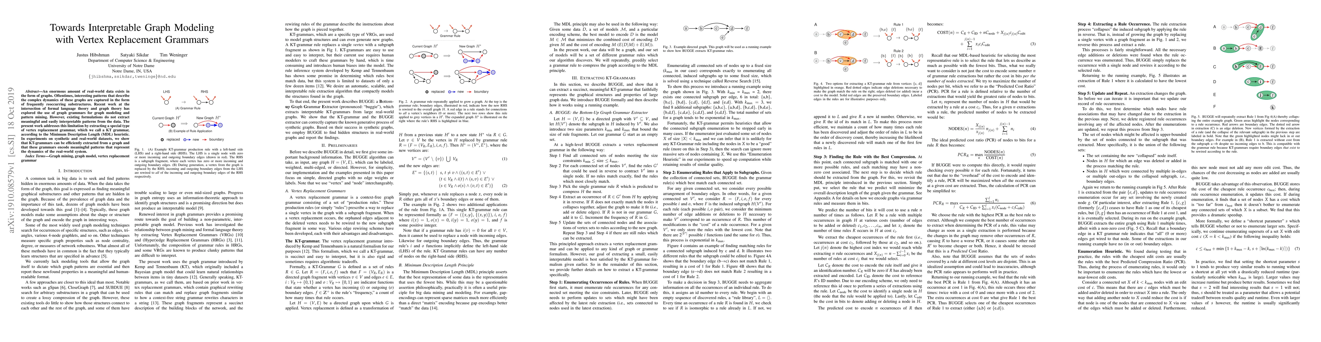 Thumbnail for Towards Interpretable Graph Modeling with Vertex Replacement Grammars