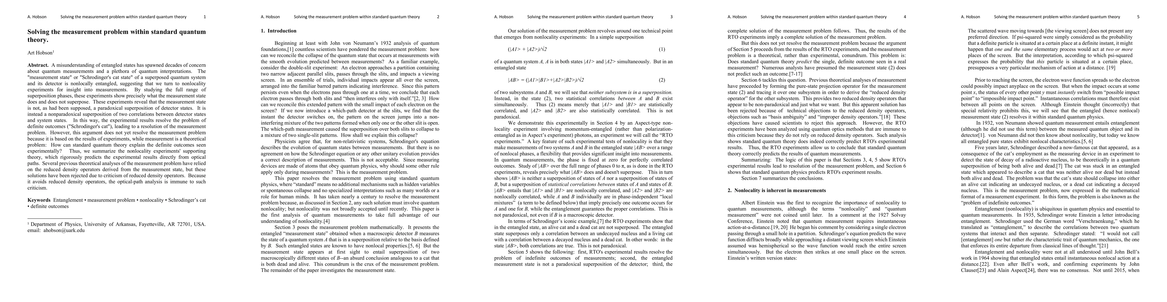 Thumbnail for Solving the measurement problem within standard quantum theory