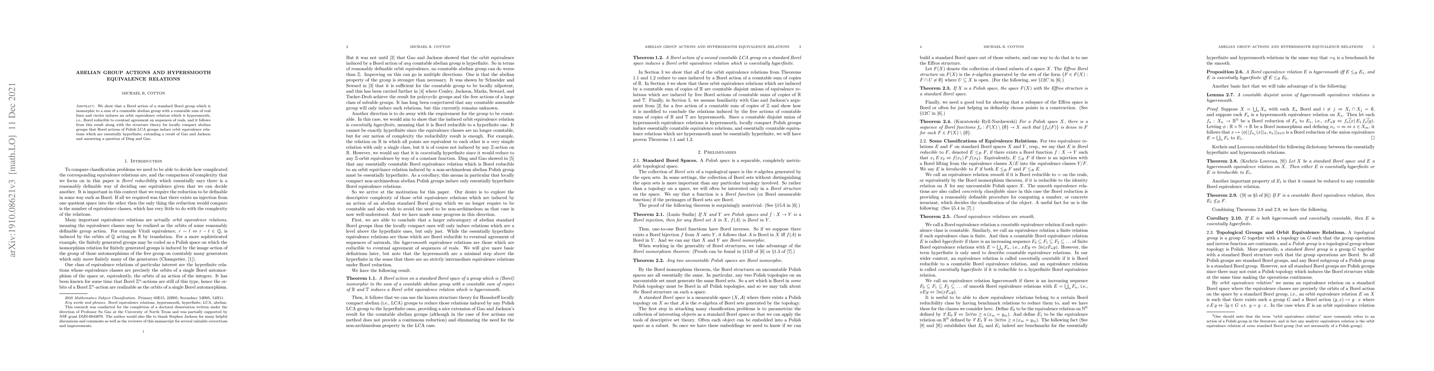Thumbnail for Abelian group actions and hypersmooth equivalence relations