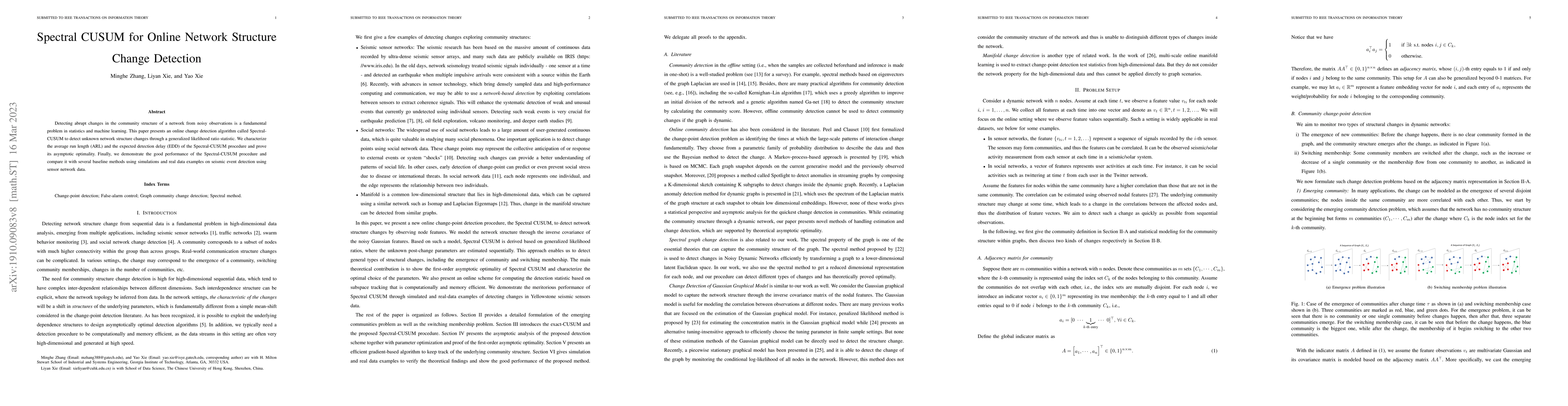 Thumbnail for Spectral CUSUM for Online Network Structure Change Detection
